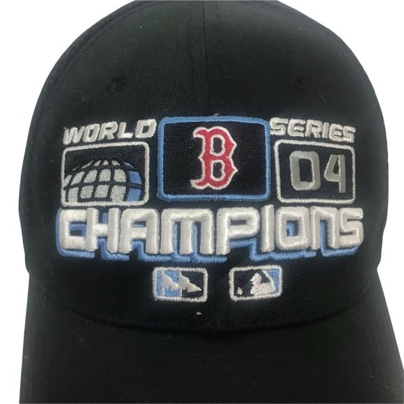 New Era Boston Red Sox World Series Champions 04 Hat Black Flex Fit Brand New - Picture 2 of 9